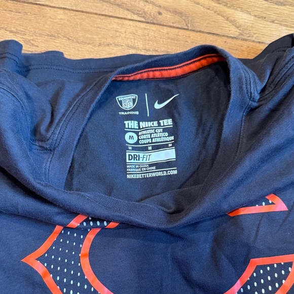 Nike Navy and Orange Chicago Bears Dri-Fit Logo Tee - Picture 2 of 2